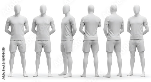 Unified Team: 3D Render of Athletic Figures