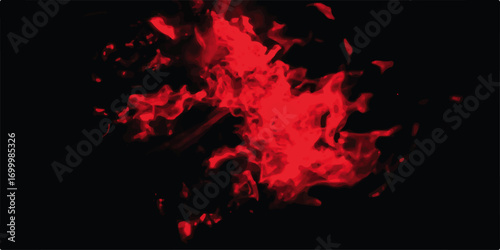 Warm dark red background with relief black material surface.clouds isolated on black background, mist or fog on black. natural background. white crystalline powder on a black background.