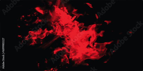 Warm dark red background with relief black material surface.clouds isolated on black background, mist or fog on black. natural background. white crystalline powder on a black background.