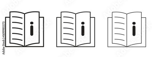 guide book icon with outline style, vector illustration designs