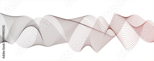 Abstract wave background with smooth, flowing, multicolored gradient lines. Futuristic energy sound waves technology.overlapping lines & sense of motion and fluidity. Freshness and energy creative.