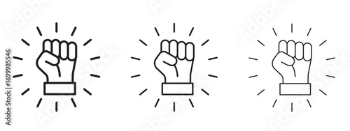 Will power icon with outline style, vector illustration designs