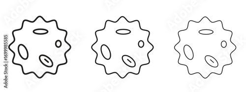 White blood cell icon with outline style, vector illustration designs