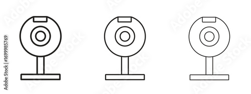 Webcam icon with outline style, vector illustration designs