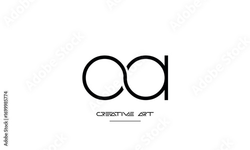 OA, AO, O, A abstract letters logo monogram