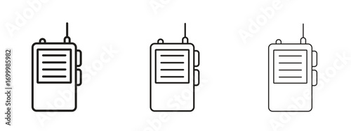 Walkie talkie icon with outline style, vector illustration designs