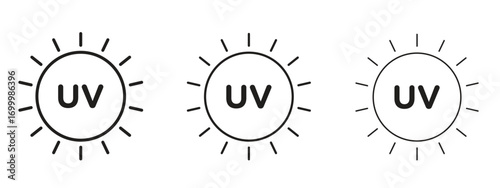 UV icon with outline style, vector illustration designs