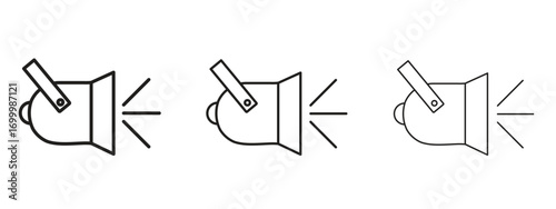 Spotlight icon with outline style, vector illustration designs