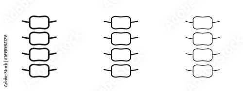 Spinal column icon with outline style, vector illustration designs