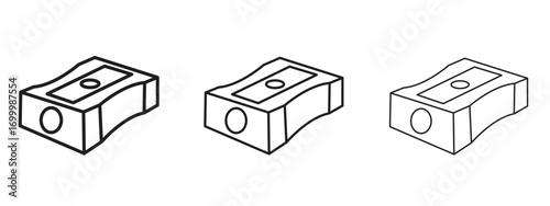 Sharpener icon with outline style, vector illustration designs