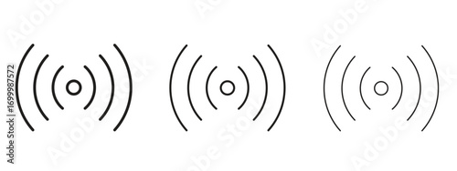 Sensor icon with outline style, vector illustration designs
