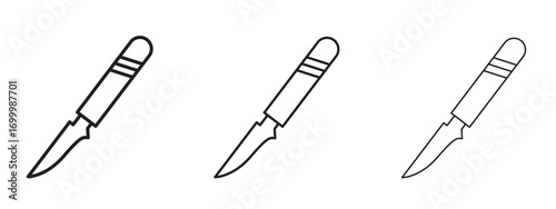Scalpel icon with outline style, vector illustration designs