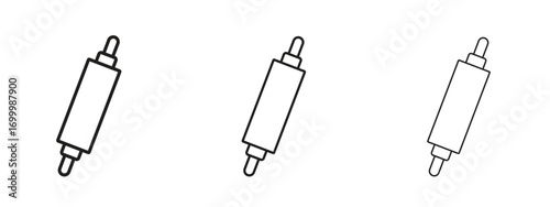Rolling pin icon with outline style, vector illustration designs