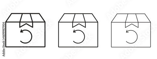 Return purchase icon with outline style, vector illustration designs