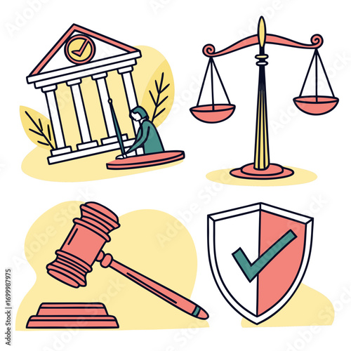 scales of justice and law