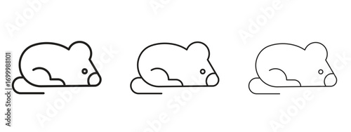 Rat icon with outline style, vector illustration designs