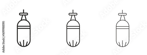 Punching bag icon with outline style, vector illustration designs
