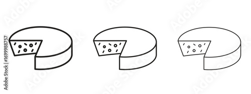 Parmesan icon with outline style, vector illustration designs