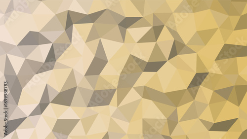 Abstract geometric low poly background with warm beige and grey gradient polygon