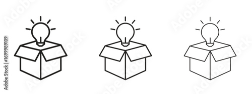 New product icon with outline style, vector illustration designs