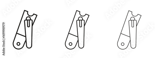 Nail clippers icon with outline style, vector illustration designs