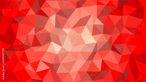 Abstract Geometric Polygonal Background in Shades of Red and Pink low poly