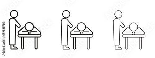 Massage icon with outline style, vector illustration designs