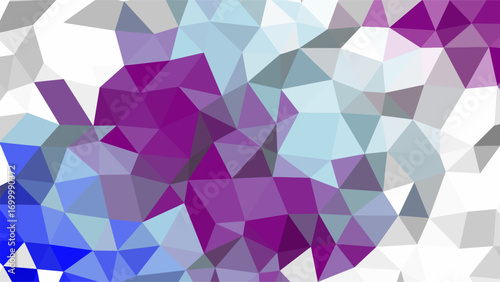 Abstract Geometric Polygonal Pattern with Shades of Purple Blue and Gray background