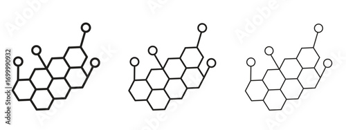 Hormones icon with outline style, vector illustration designs