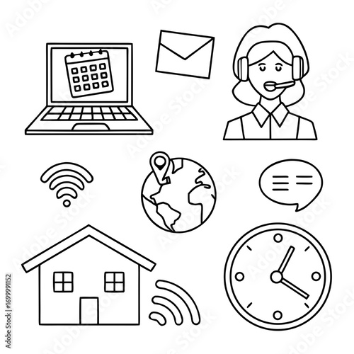 set of business icons