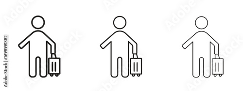 Guest icon with outline style, vector illustration designs