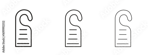 Door hanger icon with outline style, vector illustration designs