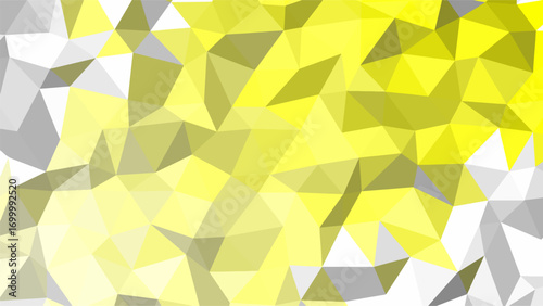 Geometric Low Poly Abstract Background in Yellow White and Gray Tones polygonal