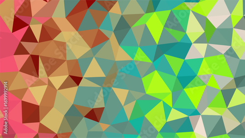 Geometric Low Poly Texture with a Blend of Warm and Cool Colors abstract background