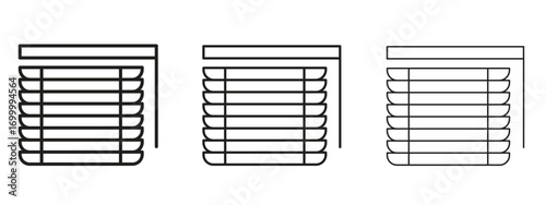 Blinds icon with outline style, vector illustration designs