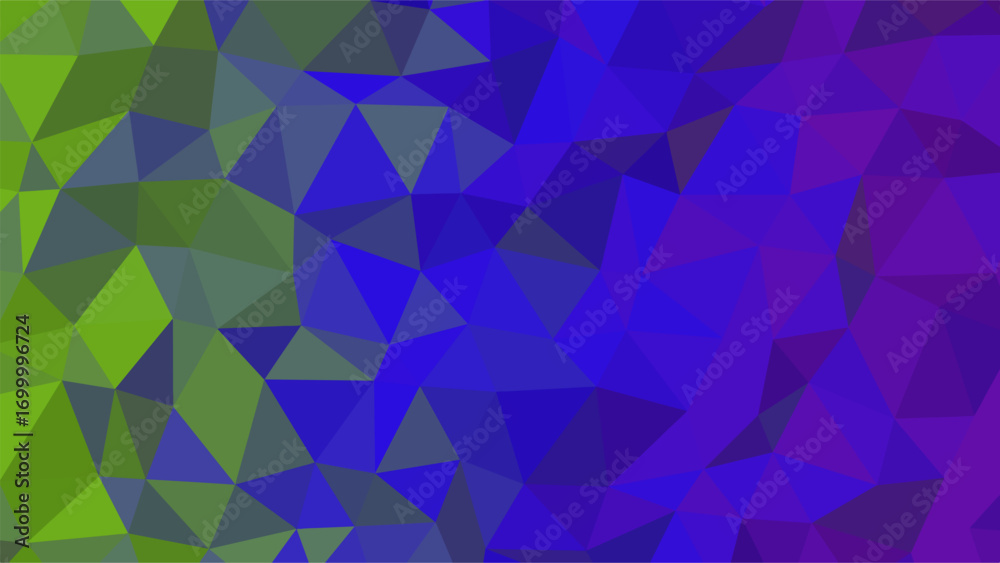 Obraz premium Vivid Green to Purple Polygonal Geometric Abstract Background with Deep Color Gradient triangle
