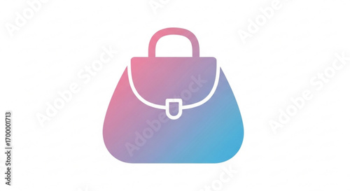 Chic handbag silhouette with a modern pastel gradient, perfect for fashion, retail, and lifestyle branding, exuding elegance and style