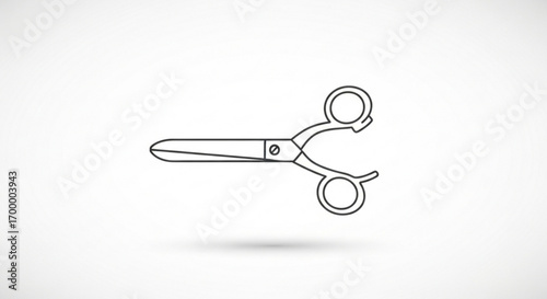 Sharp, professional scissors icon symbolizing precision, cutting, and tailoring for creative industries and design projects.