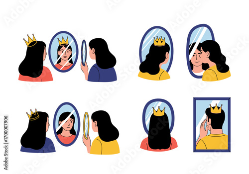 Exploring self perception and identity through mirror reflections a journey of inner growth and self discovery