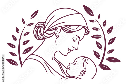 Mother Nurturing Baby with Love and Care.