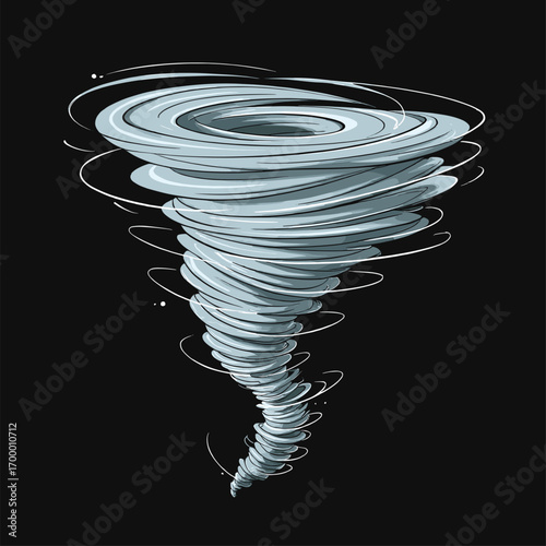 tornado cartoon styke, anime tornado effect