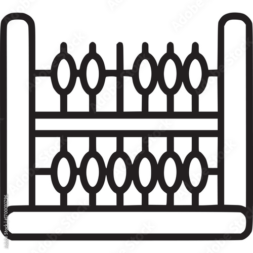 Abacus isolated on white background represents calculation, mathematics, and counting, symbolizing numeracy, education, and the history of arithmetic and mathematical skill