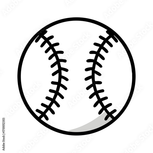 Baseball Clipart Vector Icon Illustration – Sports Equipment Design Isolated on White Background Artwork.