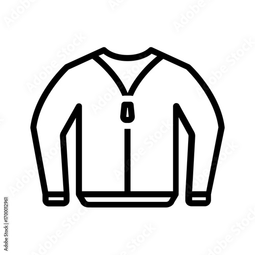 Vector black line icon for Jacket