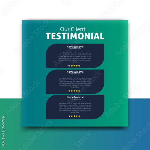 Professional Client Testimonial and Review Template for Social Media