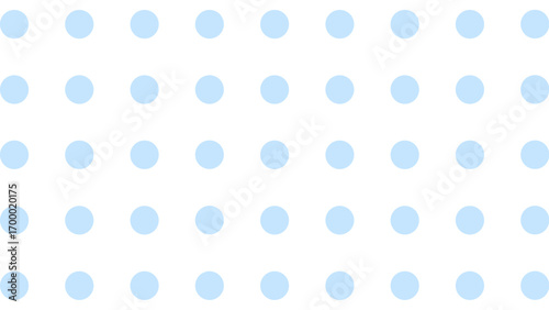 White seamless pattern with blue drops. Polka dot background. Cute wallpaper with circle.