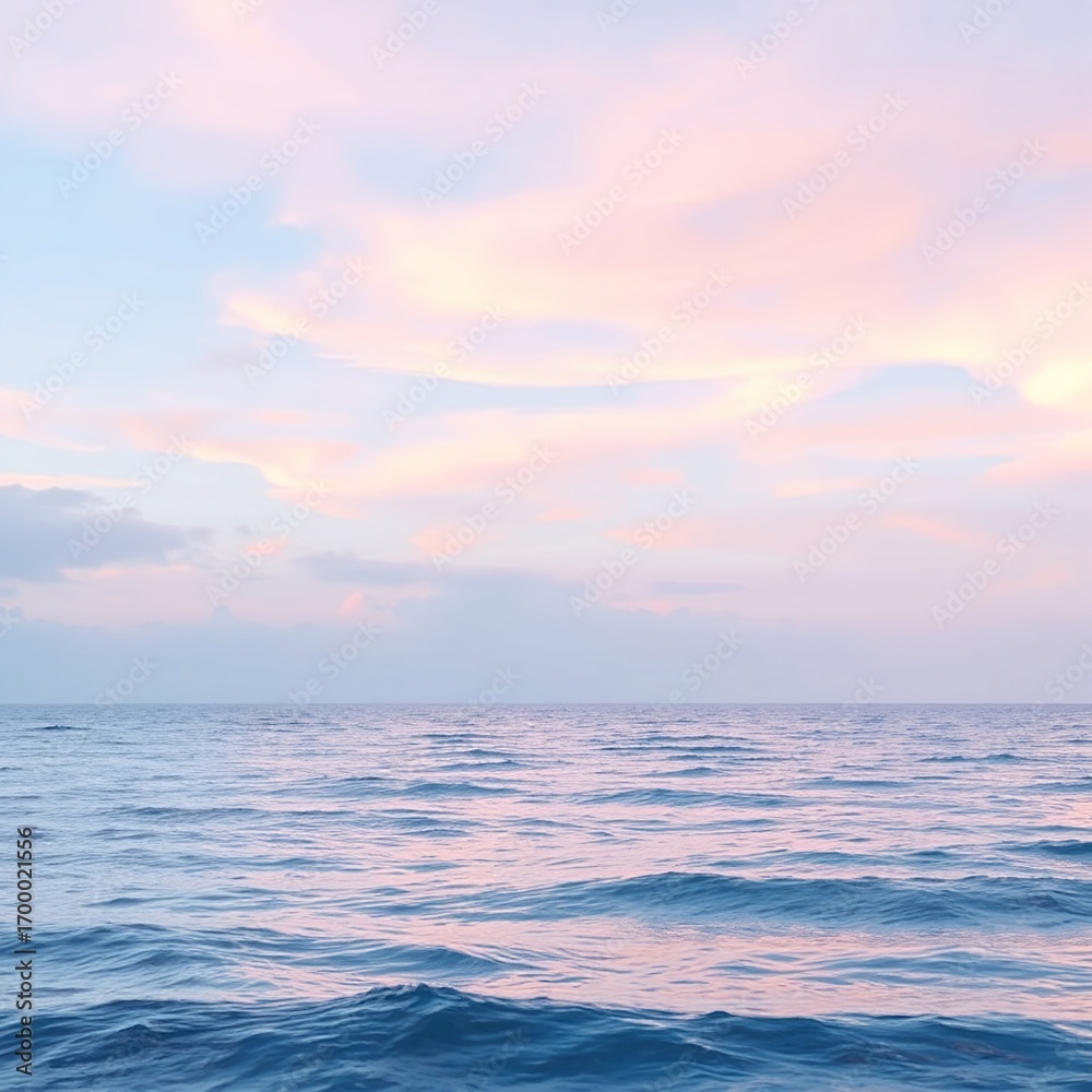 Obraz premium Dreamy gradient sky over sea