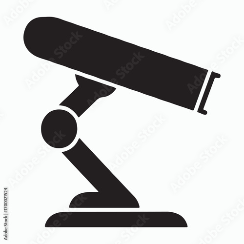 Bold document scanner flat silhouette symbol