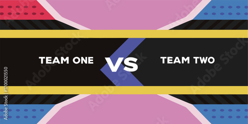 Vibrant Sports Competition Graphic Featuring Two Teams Battling It Out in a Modern and Eye Catching Design