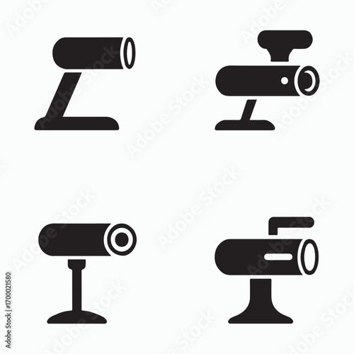 Bold document scanner solid icon bundle